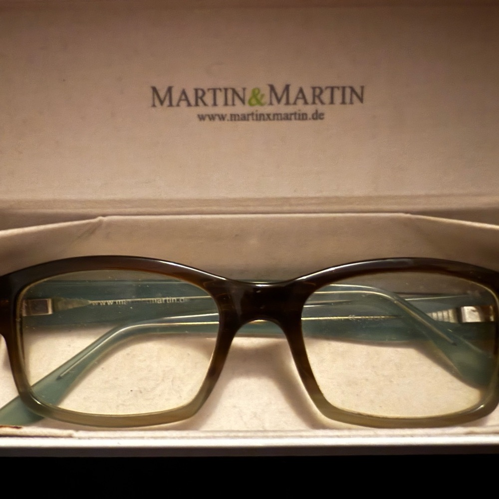 Martin & Martin Light Blue and Brown Eyeglasses